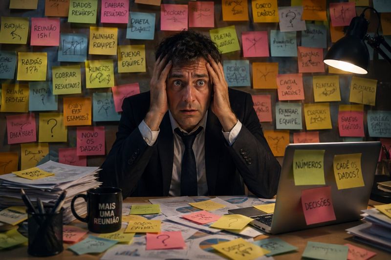 Gestor sobrecarregado sem visibilidade do projeto